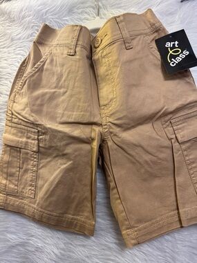 Boys' Khaki Cargo Shorts - Light Brown